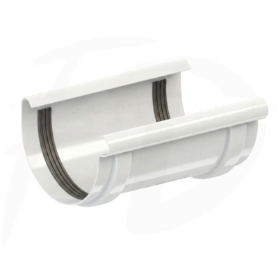 Łącznik rynny PVC ⌀ 130 firmy KROP kolor biały